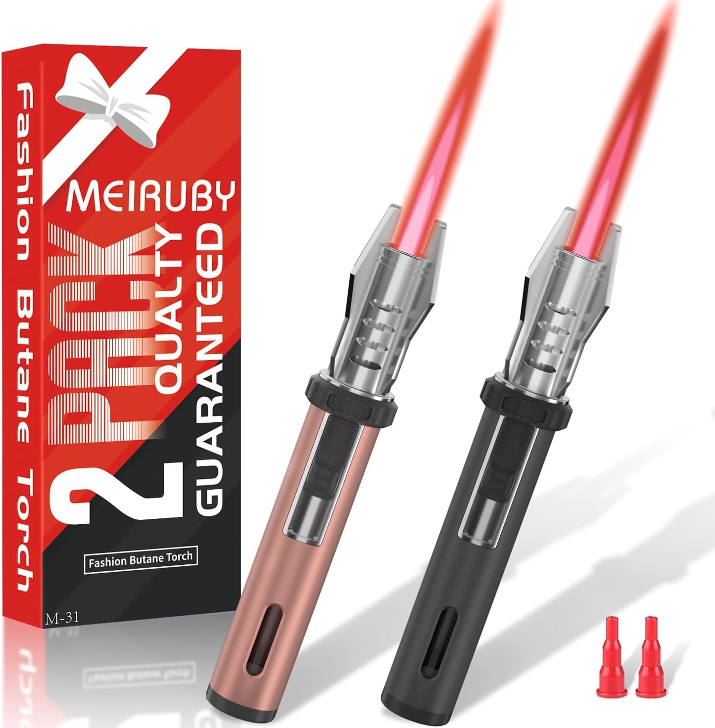 Paquete de 2 mini encendedor sable de luz recargable a prueba de viento