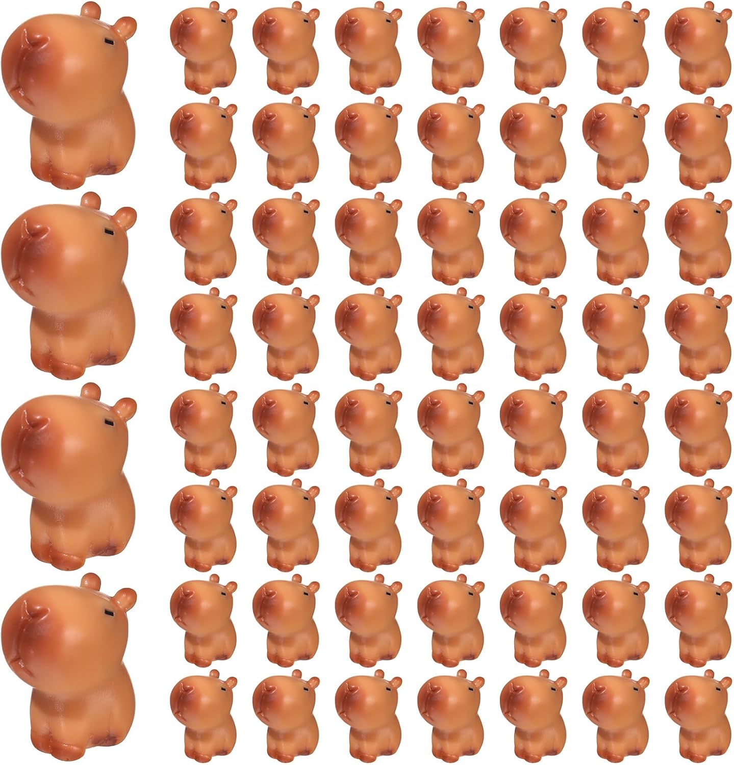 100 Pzas Figuras Resina Capybara Decoración Mesa Jardín