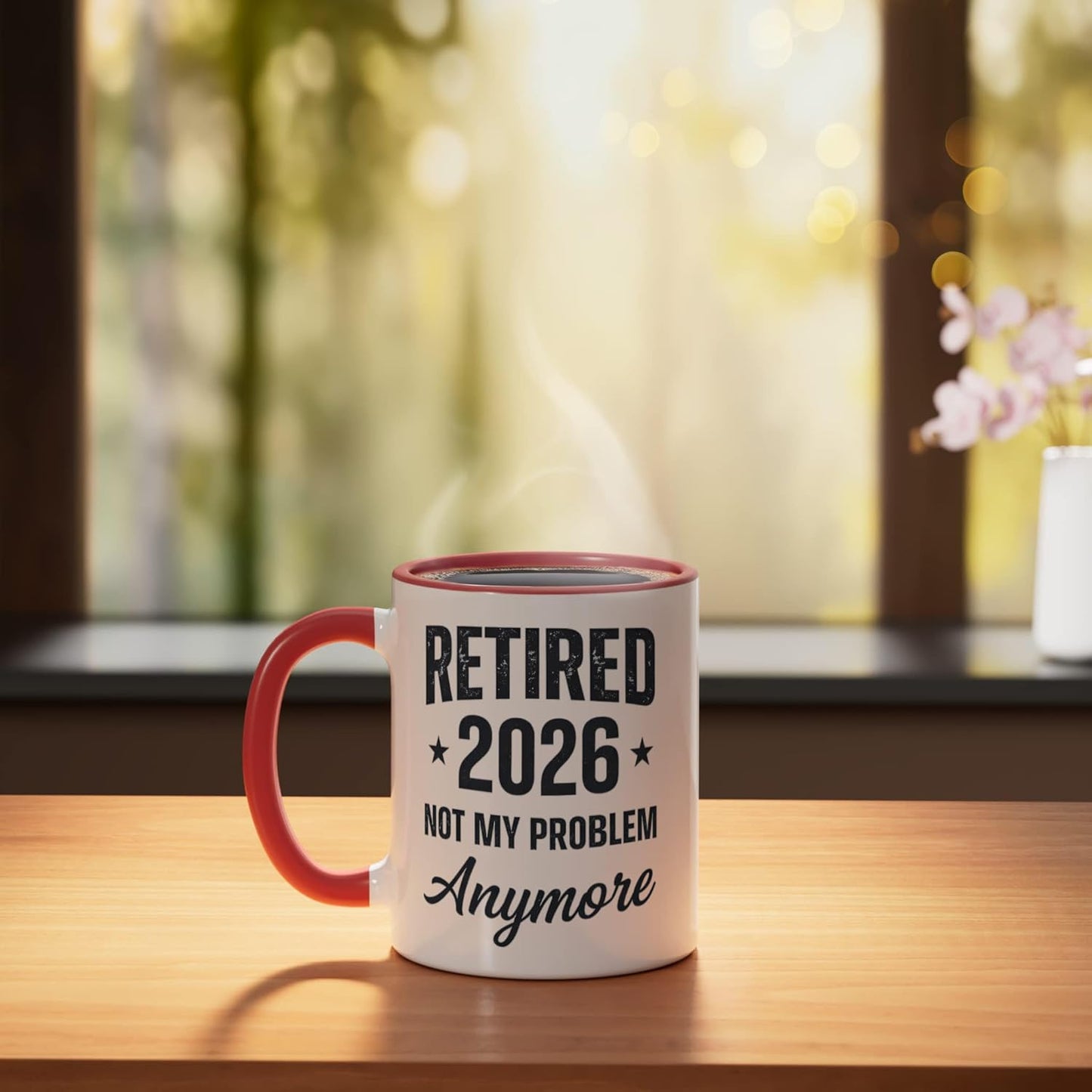 Taza cerámica roja/blanca Retired 2026