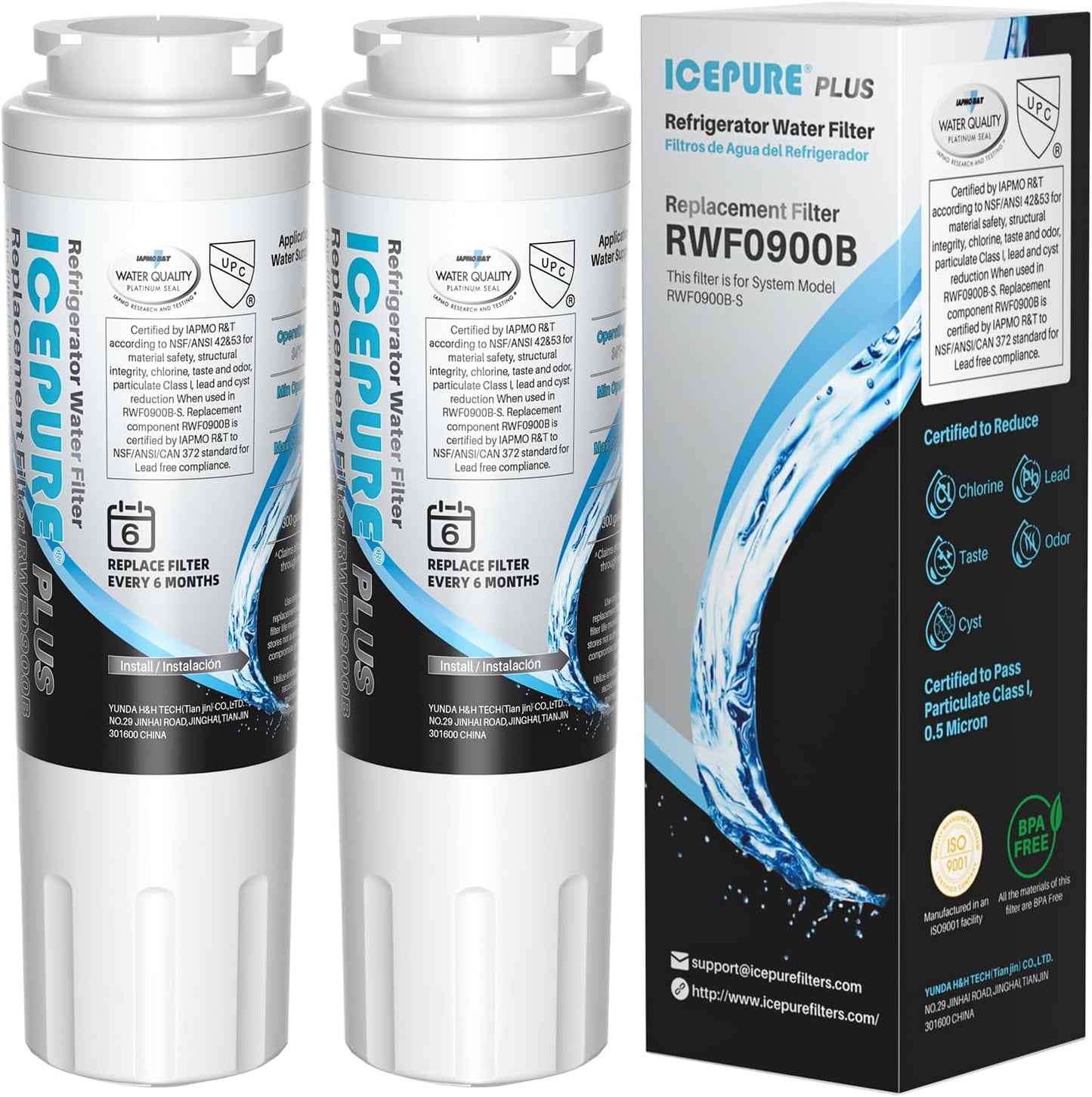 Filtro agua NSF/ANSI 53 y 42 para Whirlpool Everydrop Maytag