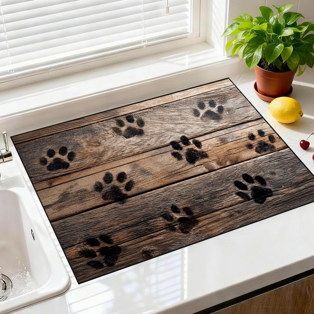 Tapete estufa 28x20pulg diseño pata madera