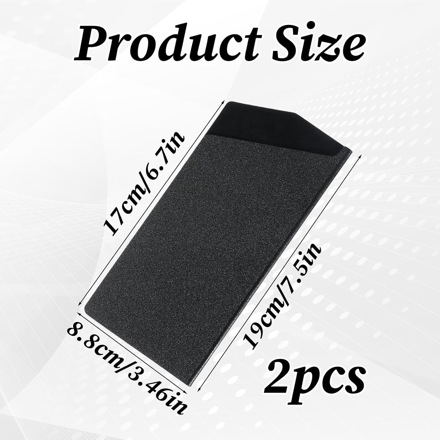 Juego de 2 fundas universales para cuchillos de 7.5 x 3.5 pulgadas plástico ABS con forro de fieltro