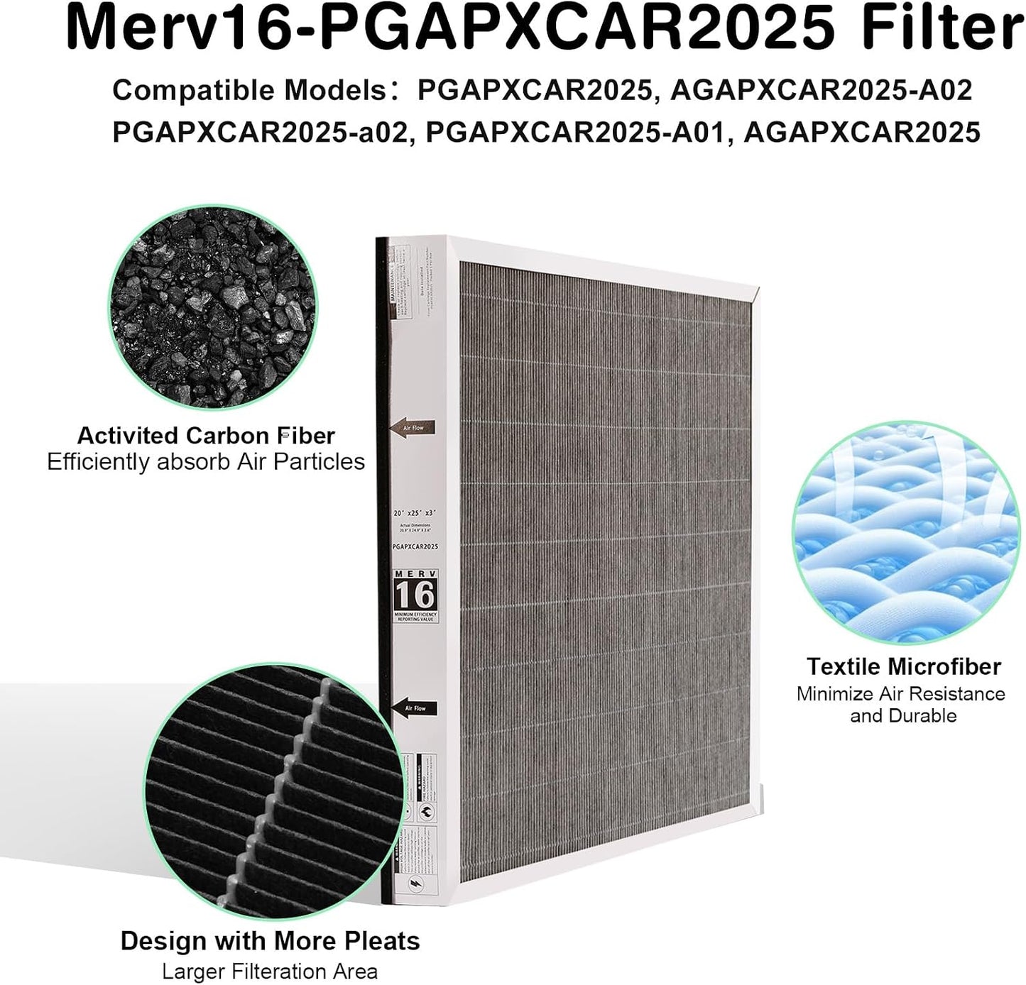 Filtro Merv16 comp Bryant Carrier PGAPXCAR2025 X25x3