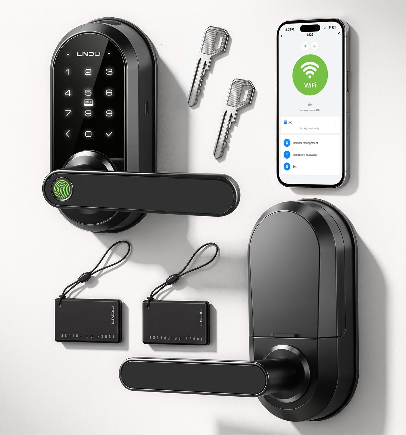 Cerradura inteligente WiFi con asa control voz Alexa Google