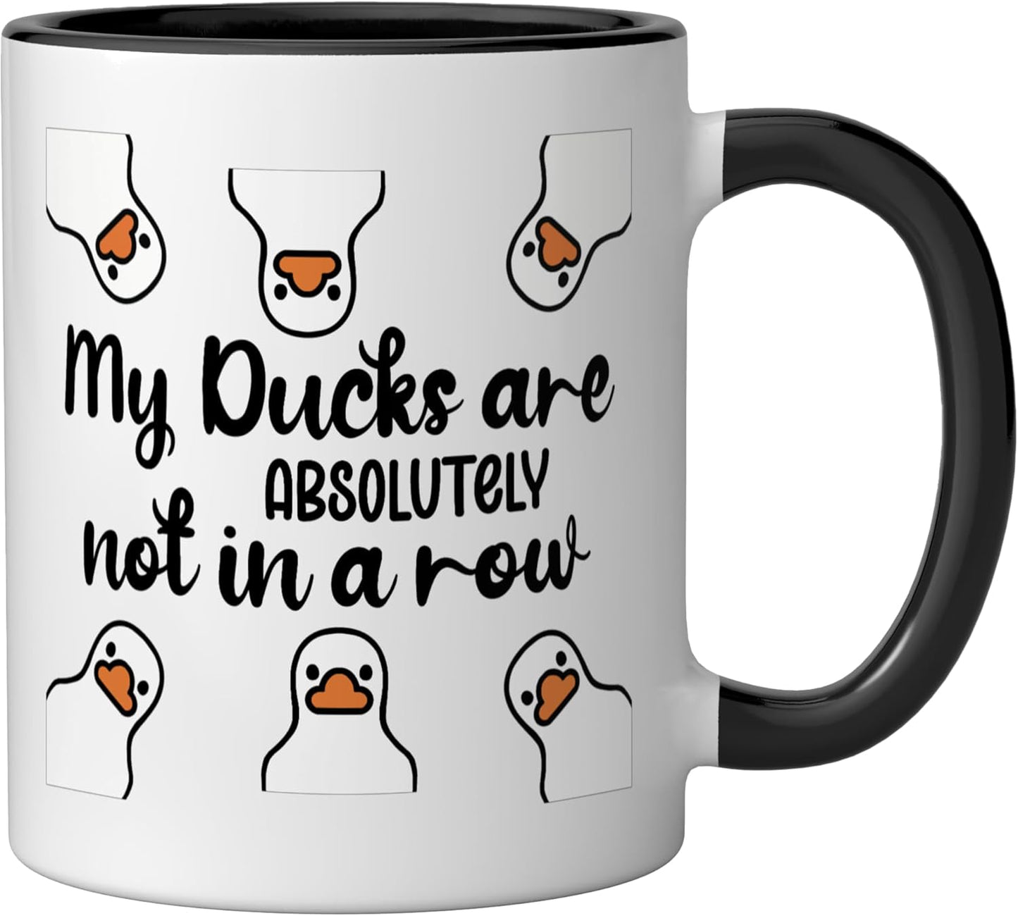 Taza Cerámica Con Diseño de Pato Negro/Blanco