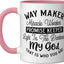 Taza Cerámica con Frase Inspiradora Rosa/Blanca