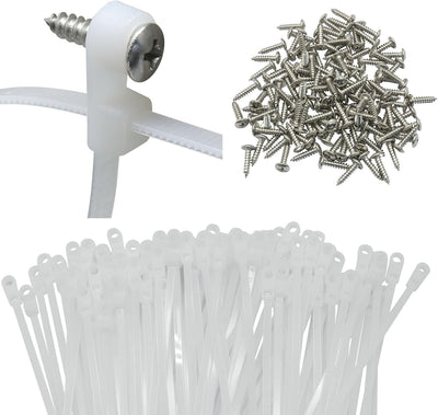 Pack 120 Hebillas Universales 8pulg Blancas Gestion Cables