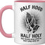 Taza cerámica divertida con mensaje 'Don't Play With Me', rosa/blanco