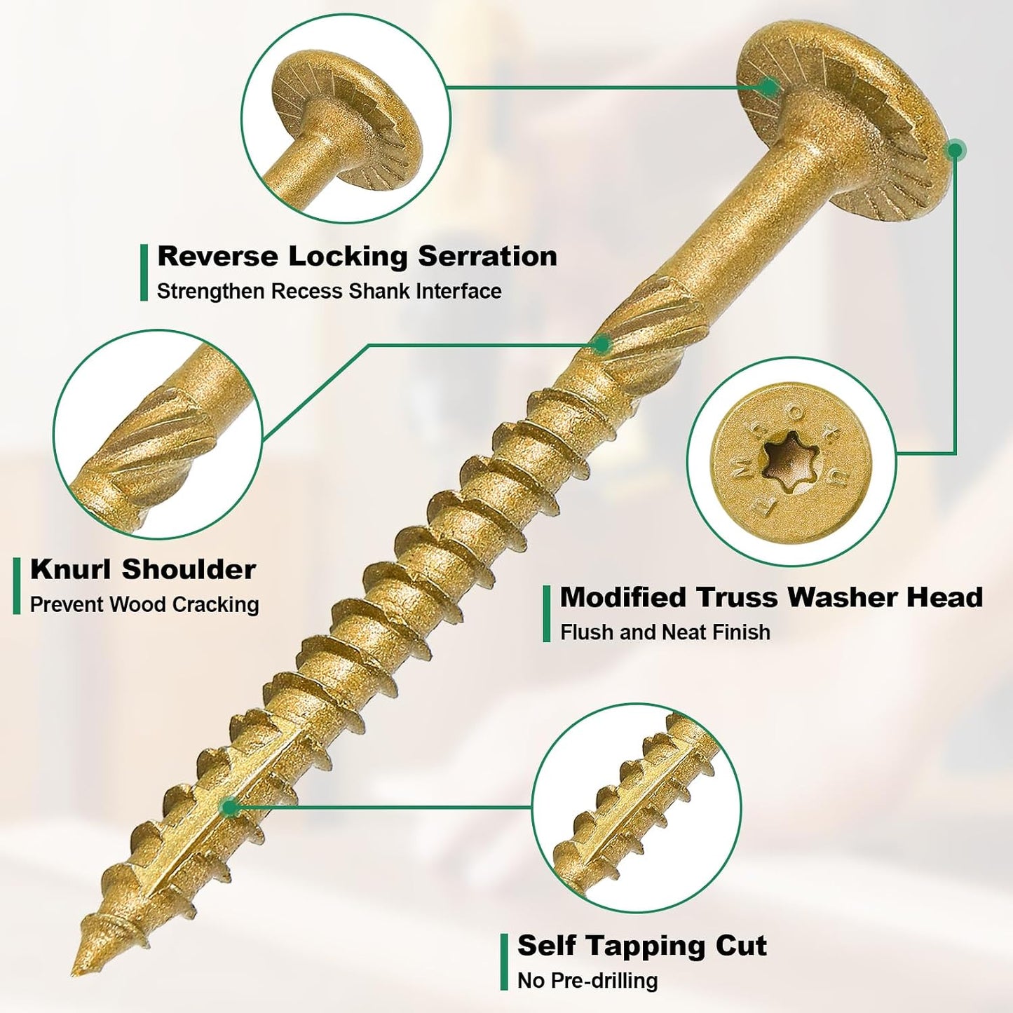 Tornillos Star Drive para madera 2-7/8pulg 300pzas