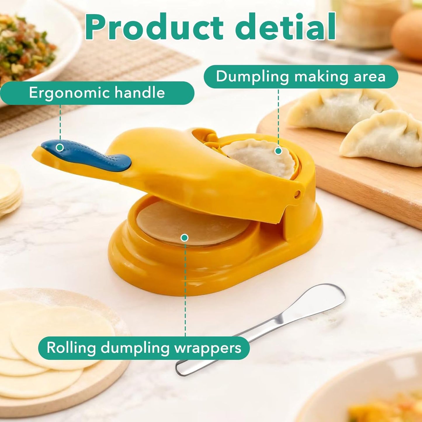 2 Pzas 2en1 Prensador Albóndigas Pierogi Maker Manual
