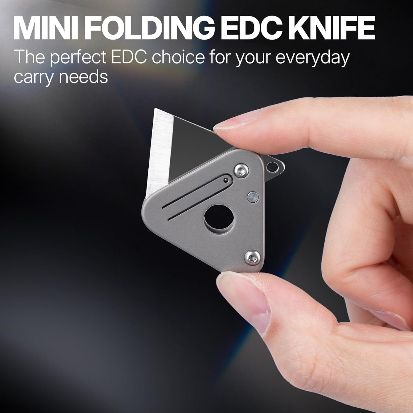 Cuchillo utilitario plegable de titanio EDC para hombres