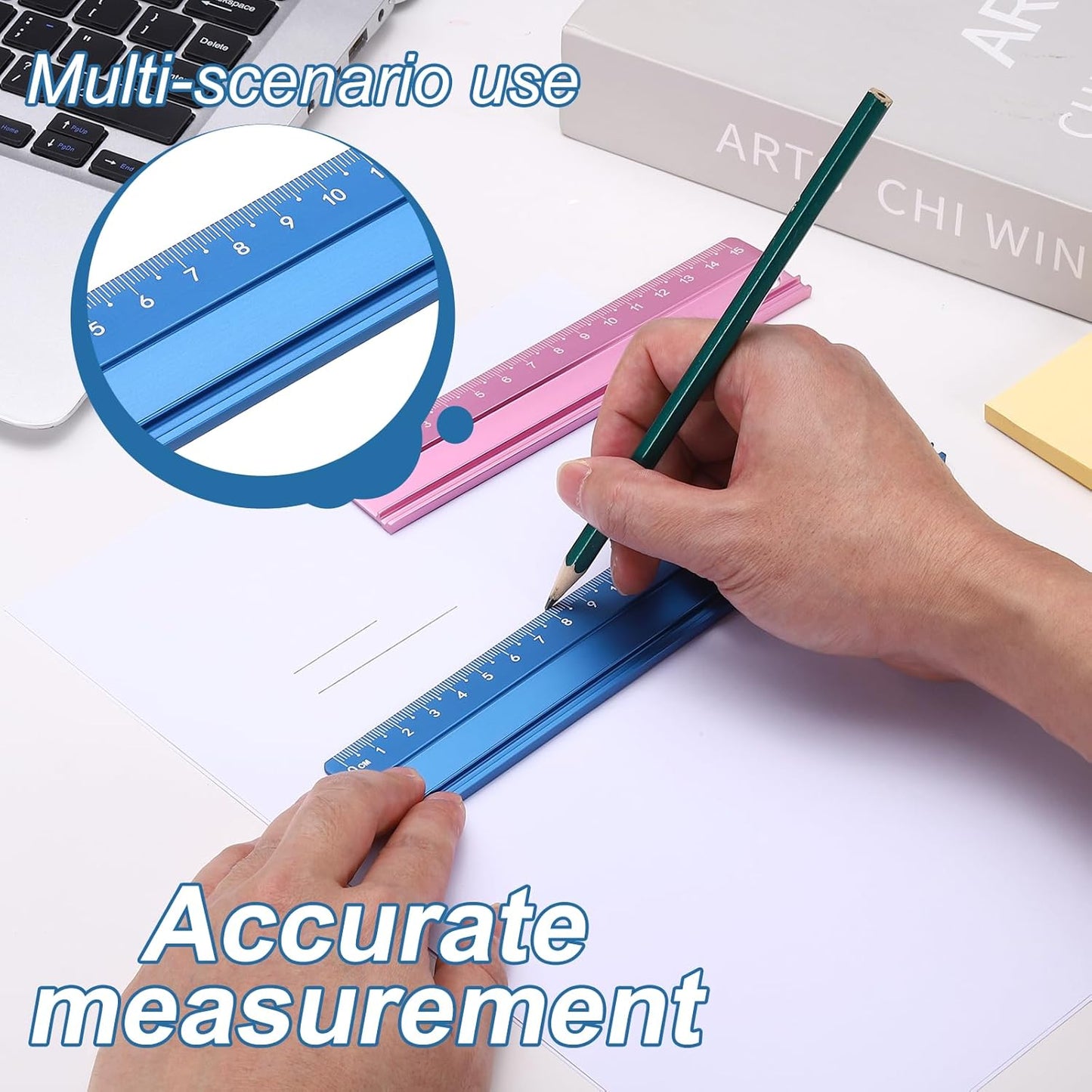 Reglas métricas aluminio 11.8pulg con espuma