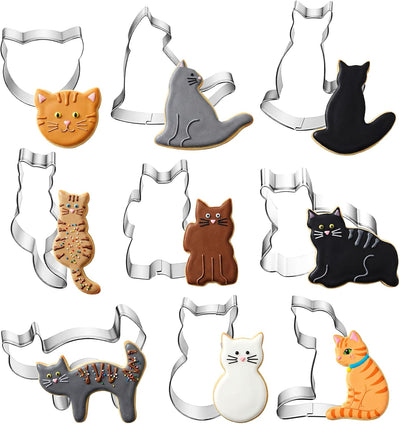 9 Cortadores Galletas Gatito Formas Culo Patas