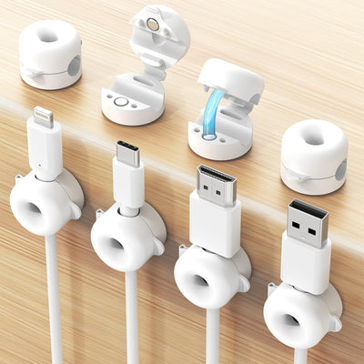 Organizador cables silicona suave magnético soporte cargador