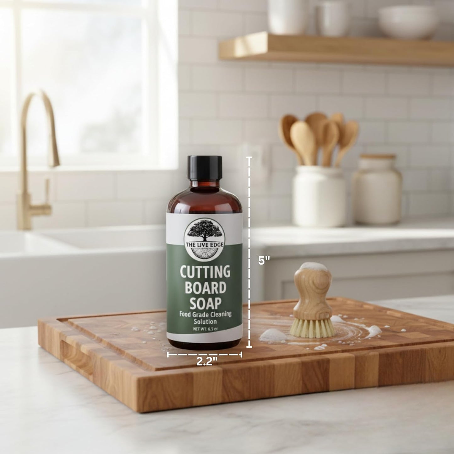 Jabón tabla cortar 8.5oz limpiador madera seguro alimentación