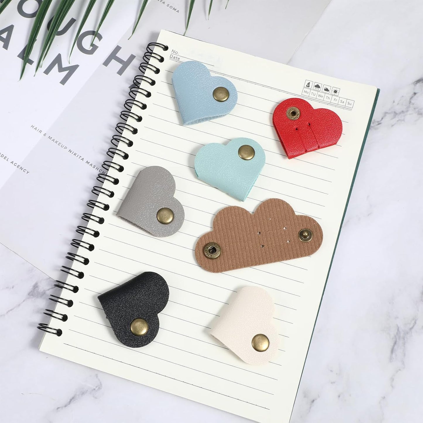 20 Organizadores Corazón para Cables Auriculares USB Reutilizable