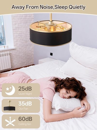Ventilador techo bohemio 20pulg luz control remoto 6 velocidades