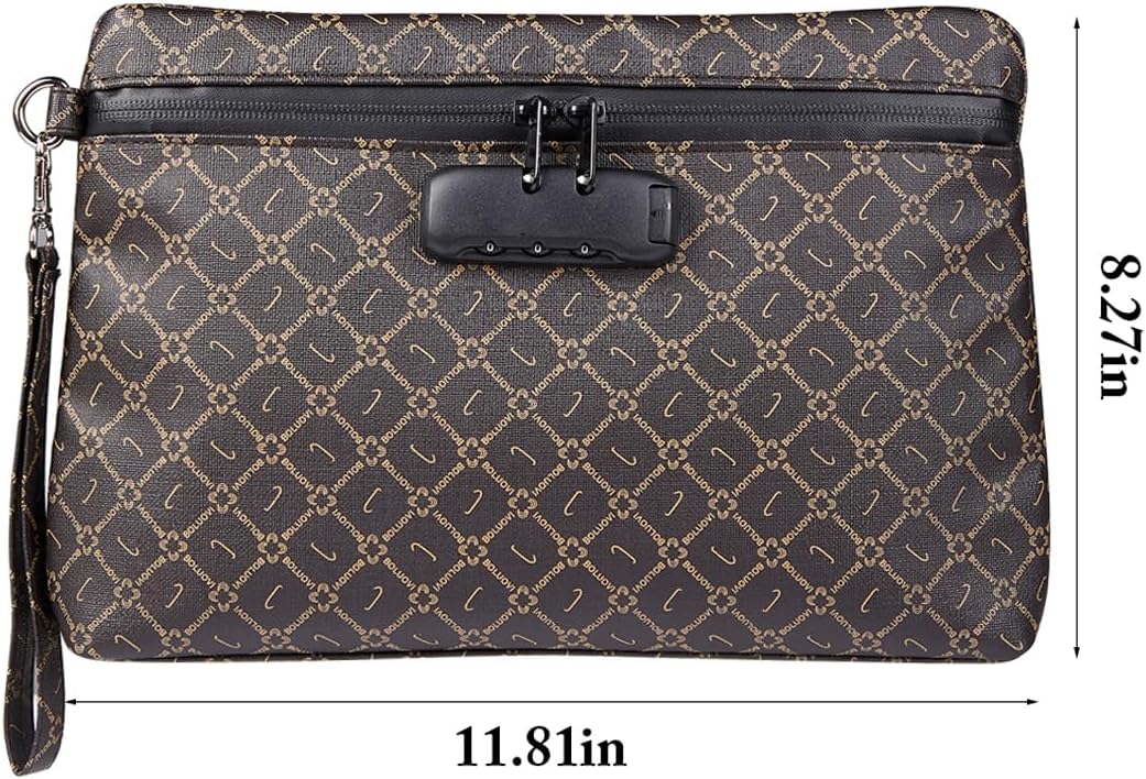 Bolsa viaje con bloqueo combinación y carbón activado marrón