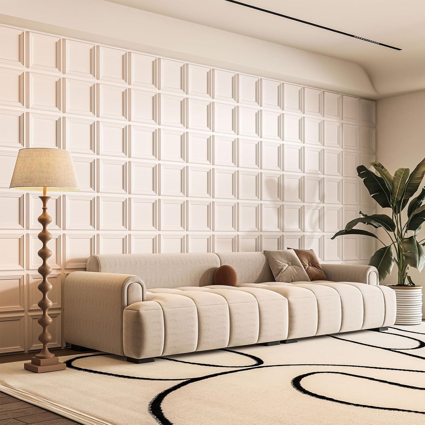 33 Paneles Pared 3D PVC Impermeables 11.8x11.8pulg