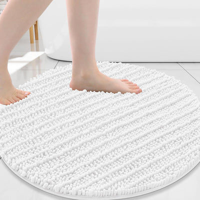 Alfombra baño chenilla redonda gruesa antideslizante 30x30