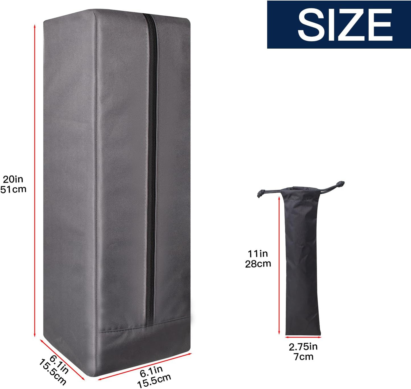 Bolsa almacenamiento parrilla 600D Oxford plegable gris