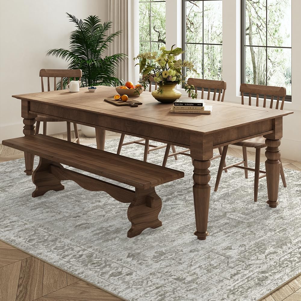 Alfombra lavable 6x9ft sala comedor antideslizante