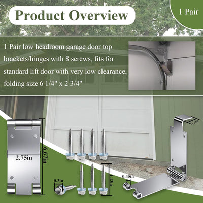 Soportes puerta garaje bisagras ajustables residencial comercial