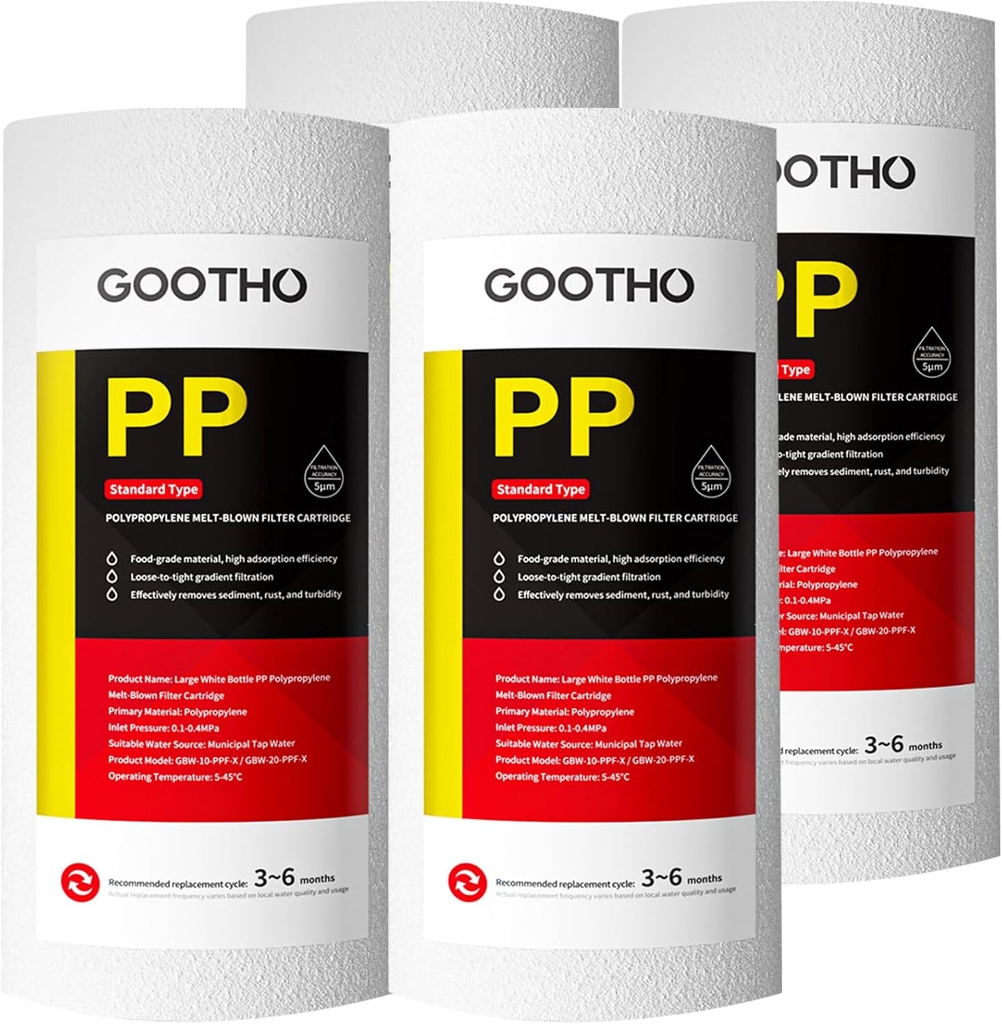 Filtro sedimentos PP 10x4.5pulg 5micras repuesto