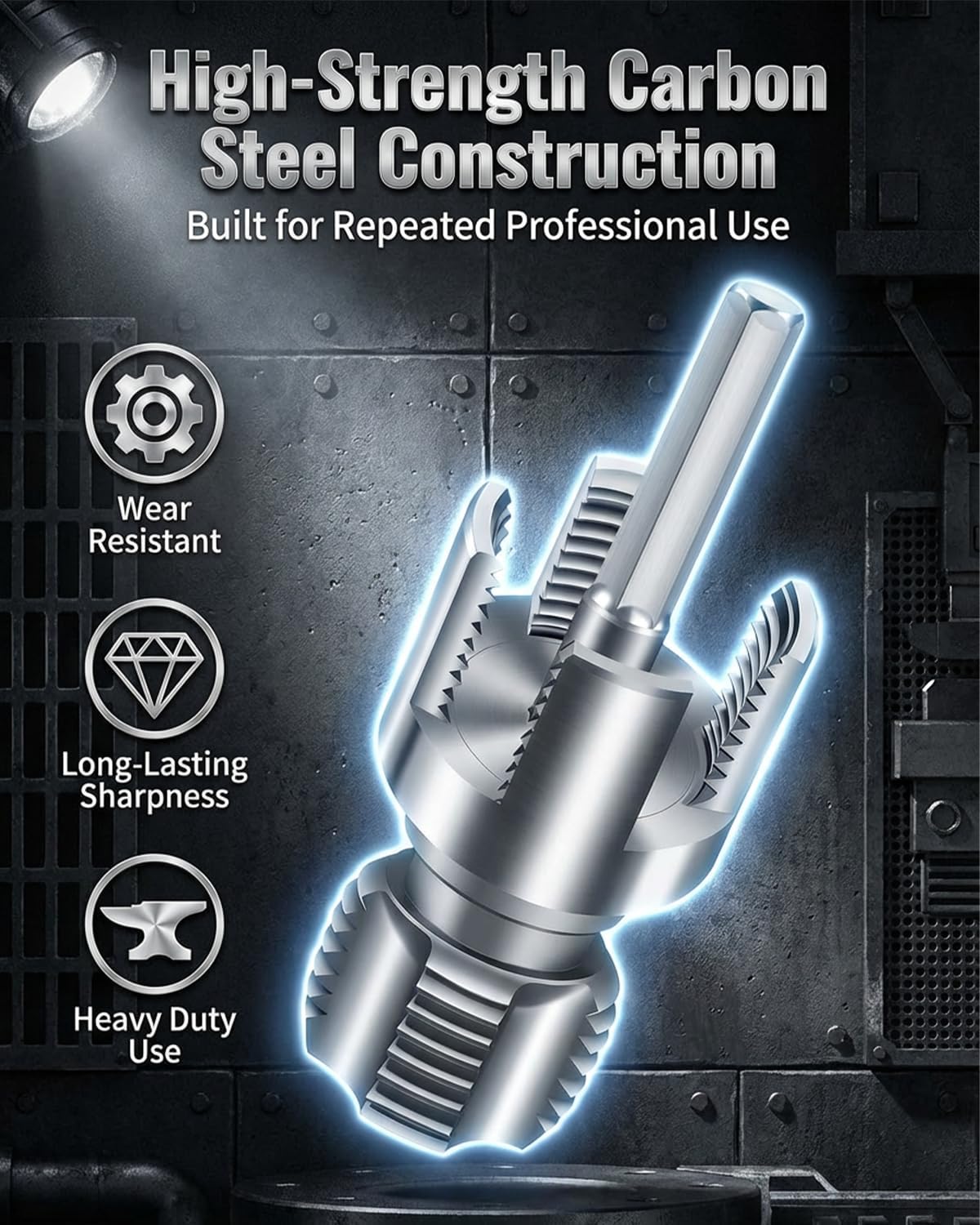 Set 3 Enhebradores PVC 1/2-1" Acero Carbono Doble Funcion