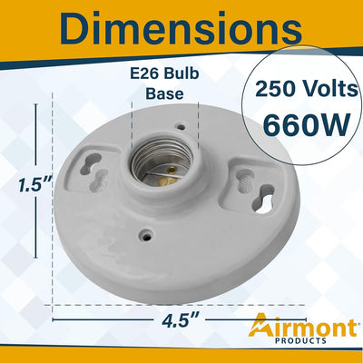 Soporte base cerámica E26 para bombillas LED enchufe luz