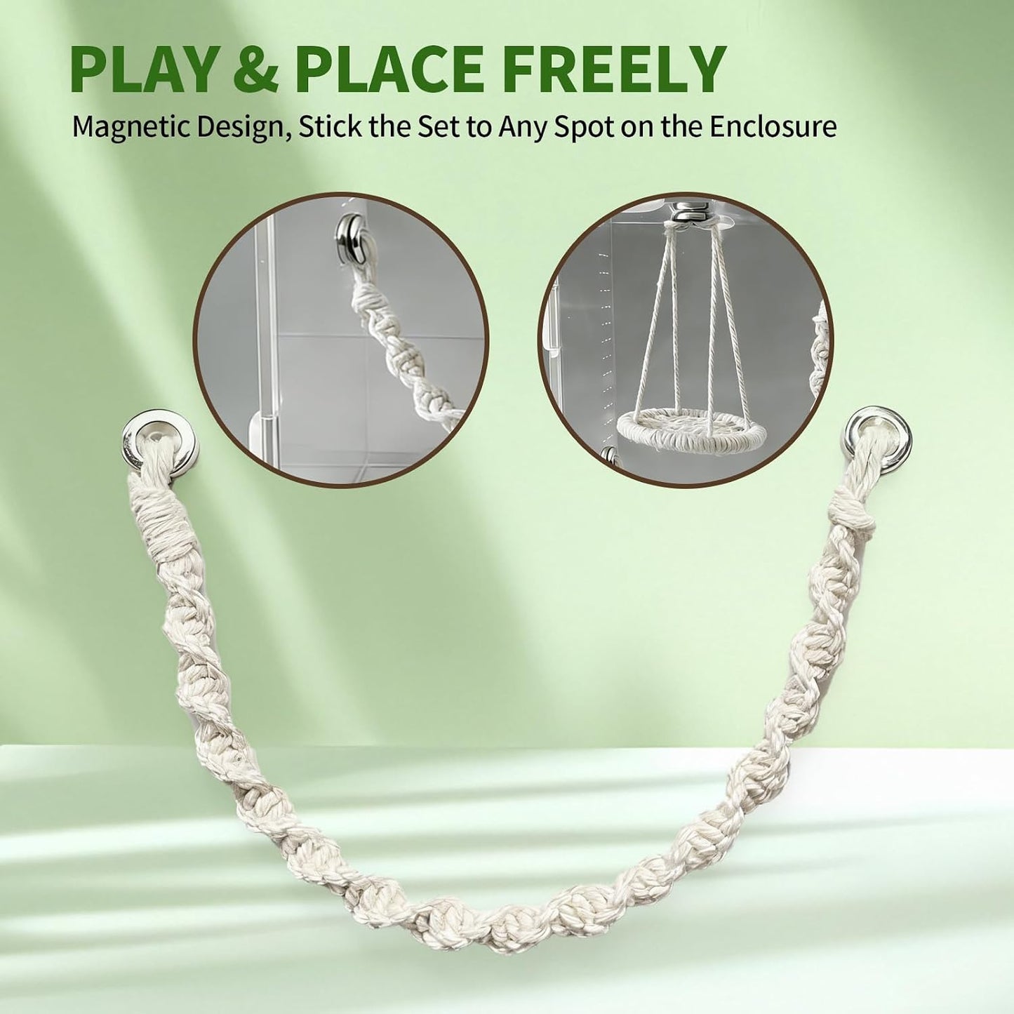 Accesorios araña saltadora 2 pzas cuerda algodón magnético