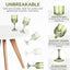 Copas de vino plástico 7 oz, copas de agua irrompibles y champán reutilizables para bodas y fiestas (verde)