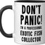 Taza Cerámica Exótico Peces Negro/Blanco