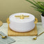 Set 3 Cazuelas Acero Inox 57.5oz 40.6oz 20.3oz Blanco Perla