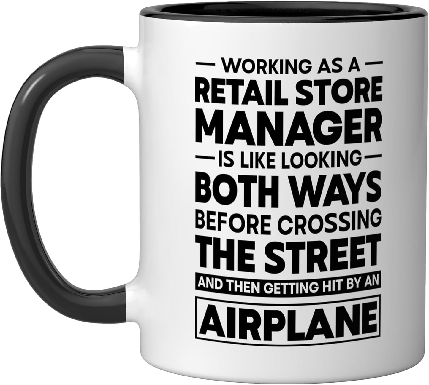 Taza Cerámica para Gerente Tienda Negro/Blanco