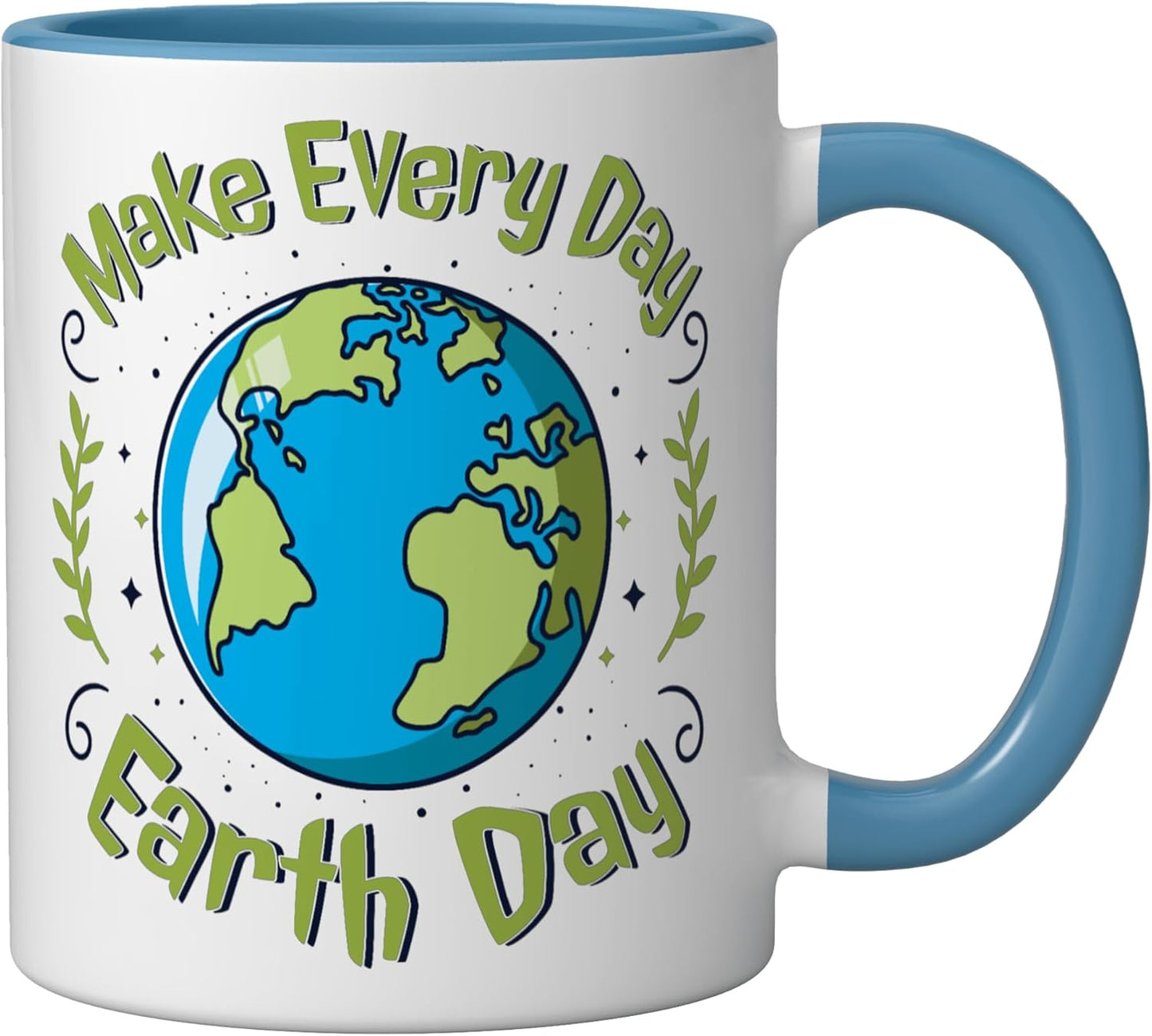 Taza Cerámica Cambio Climático Azul/Blanco