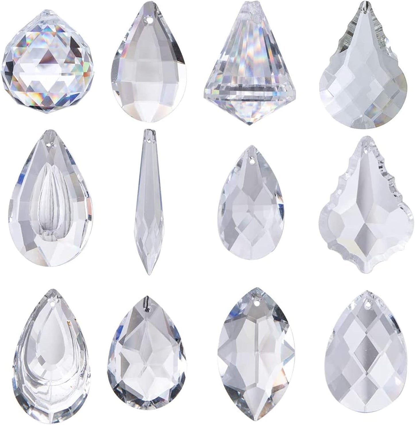 12 Lámparas de Cristal Colgantes Decoración Hogar