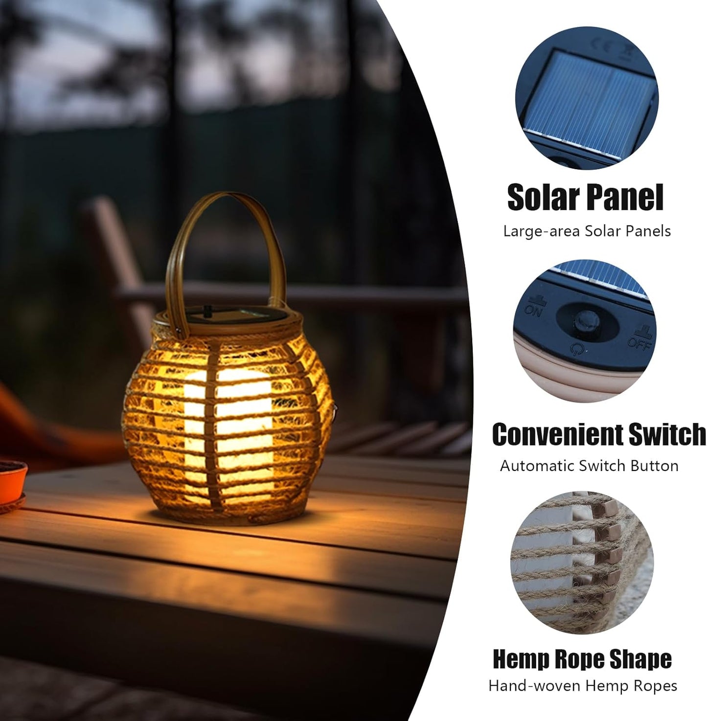 Linterna solar forma calabaza impermeable para jardín