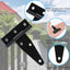 10 Bisagras Correa T 3pulg Resistentes Puerta Garaje Negro
