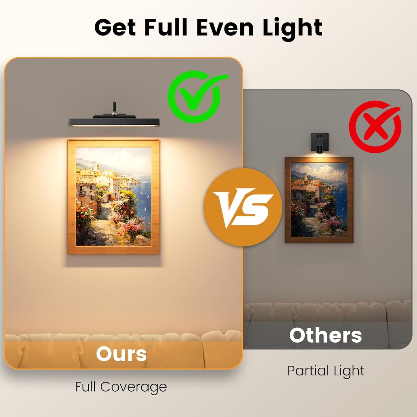 Luz imagen pared LED regulable 12pulg control remoto negro