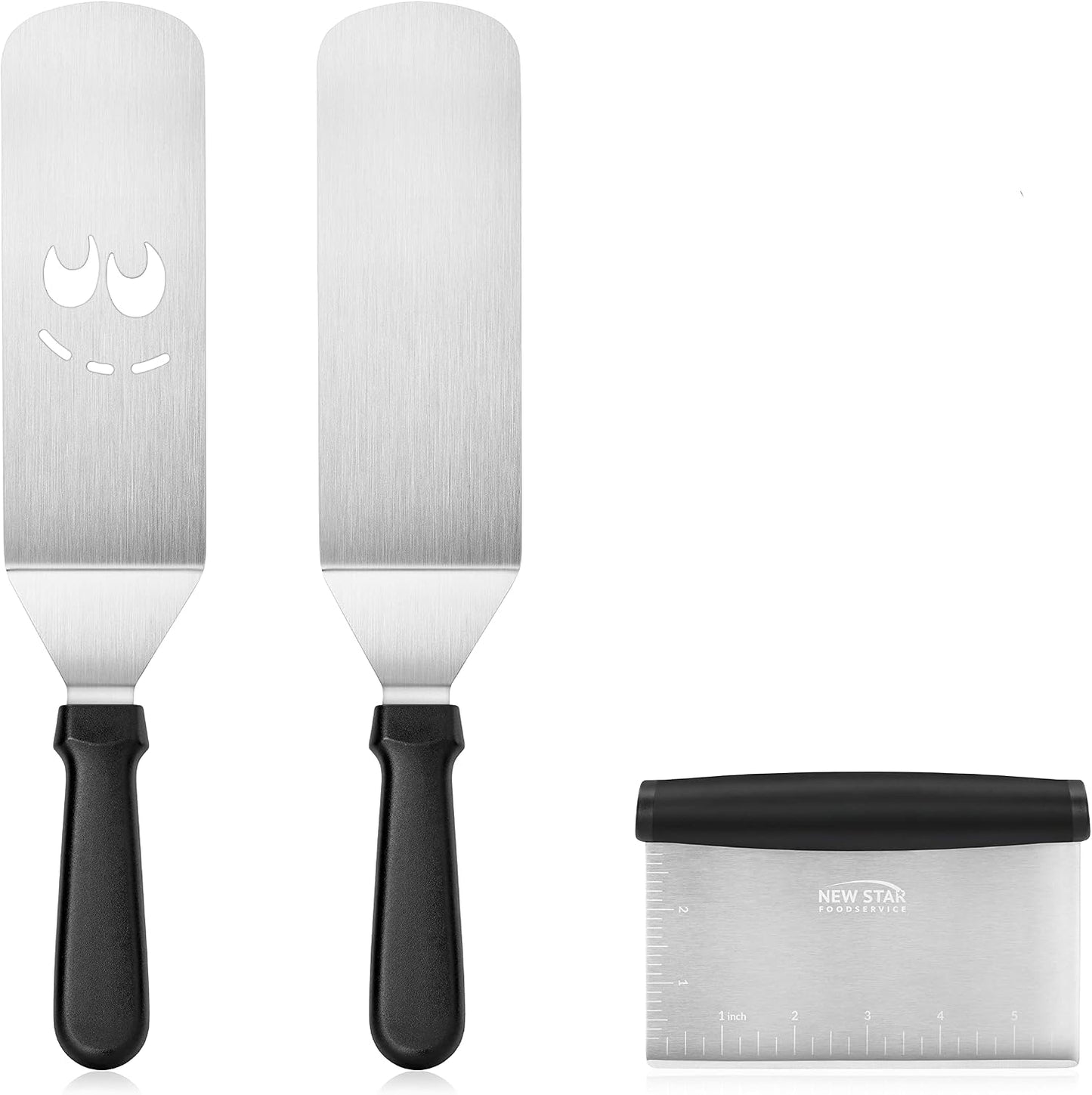Set 3 Espátulas Acero Inox Barbacoa