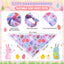 72 Bandanas Pascua para Perros Lavables Triangulares Ajustables
