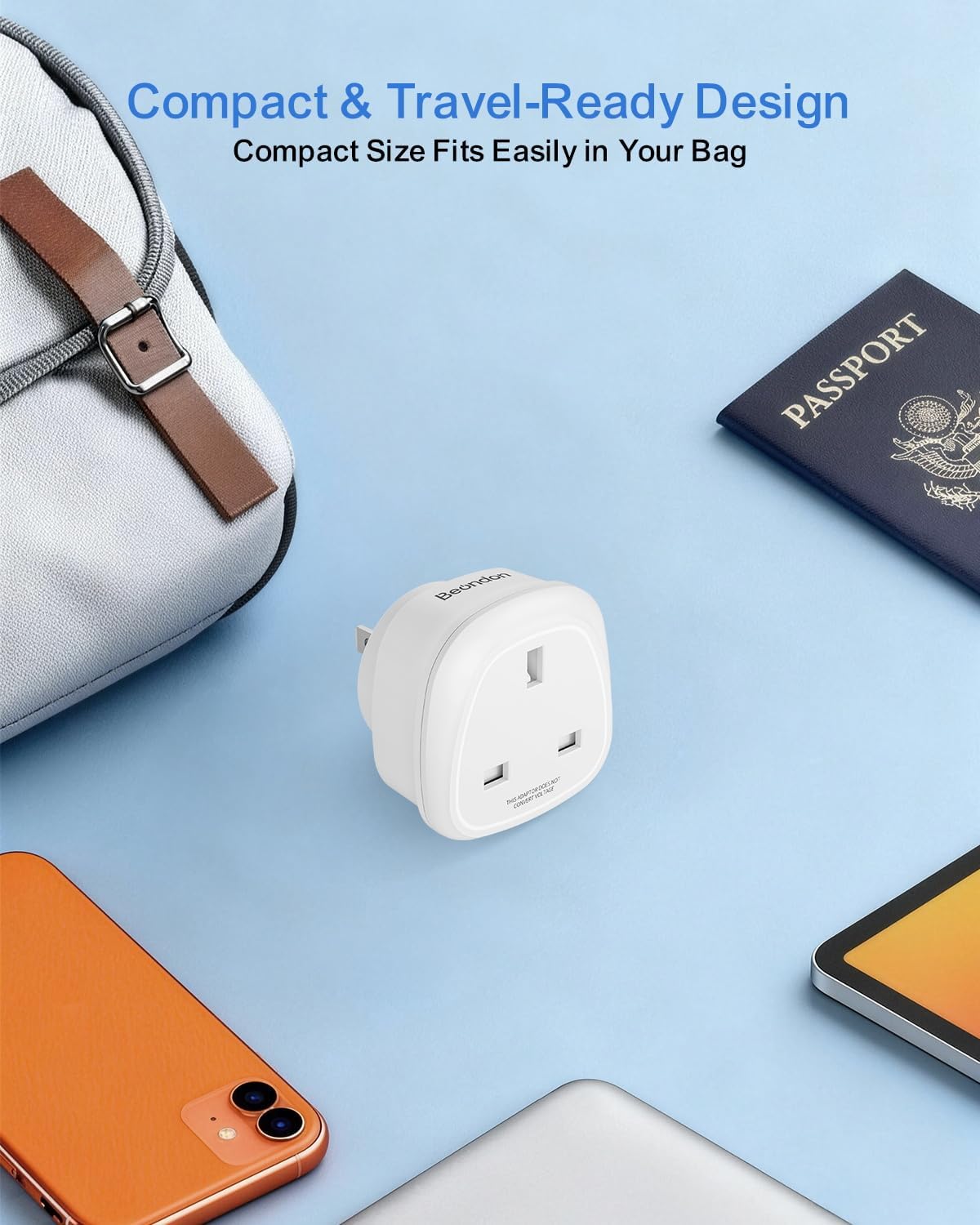 2 Adaptadores UK a EE.UU. Tipo G a B Convertidor Tierra