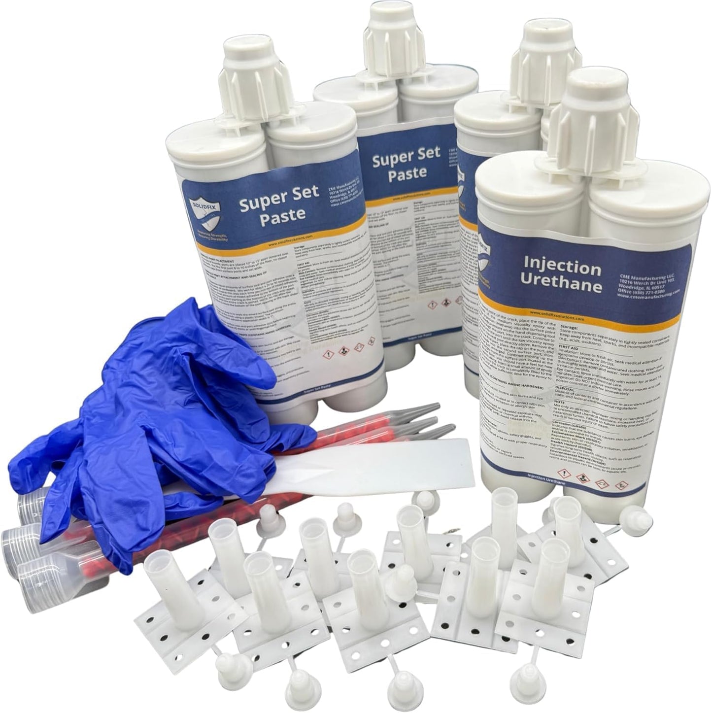 Kit reparación grietas sótano cimientos inyección uretano