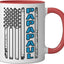 Taza Cerámica Bandera Americana Roja/Blanca
