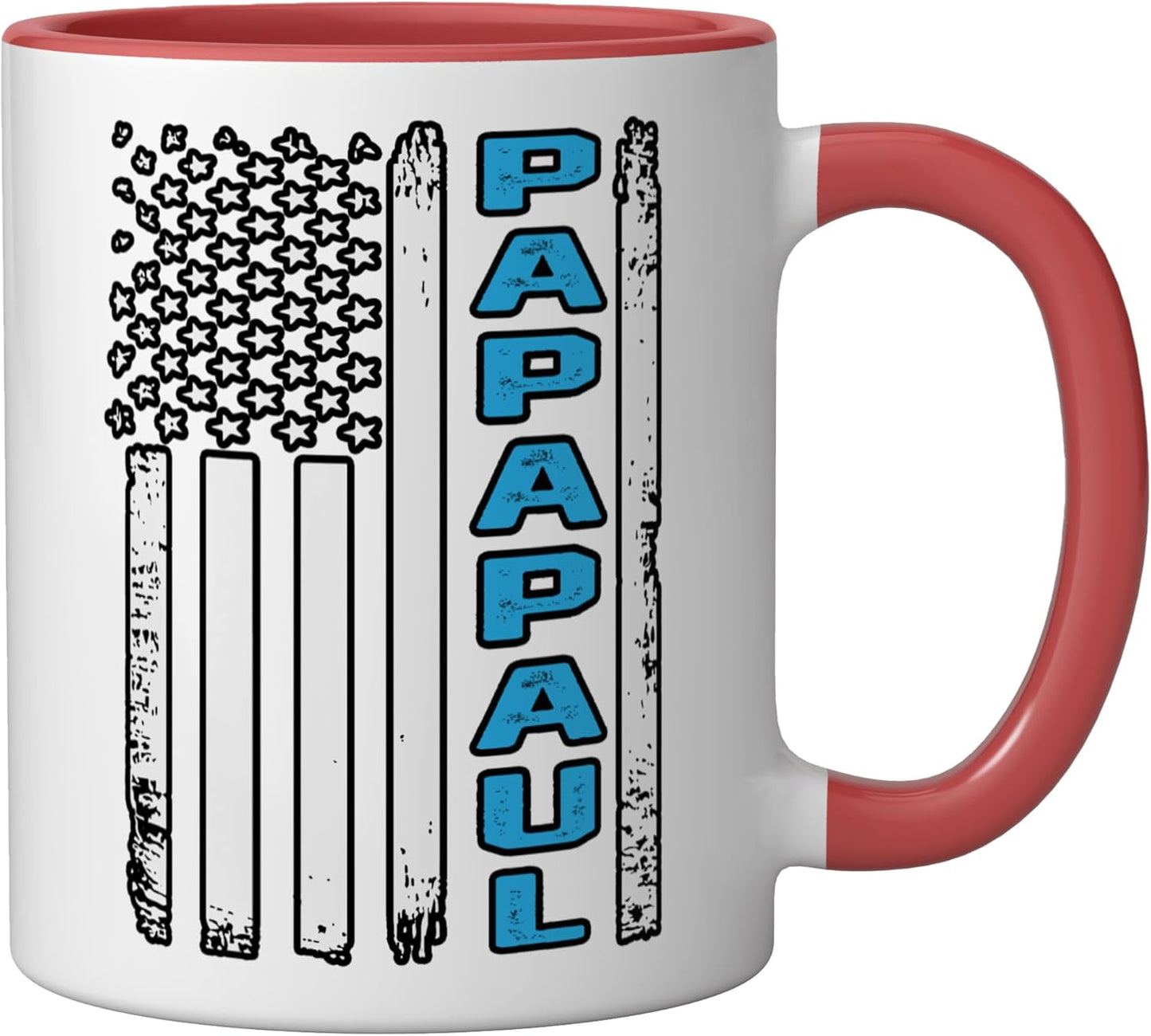 Taza Cerámica Bandera Americana Roja/Blanca