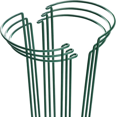 Estacas soporte plantas paquete 6 jaulas metal anillo grande
