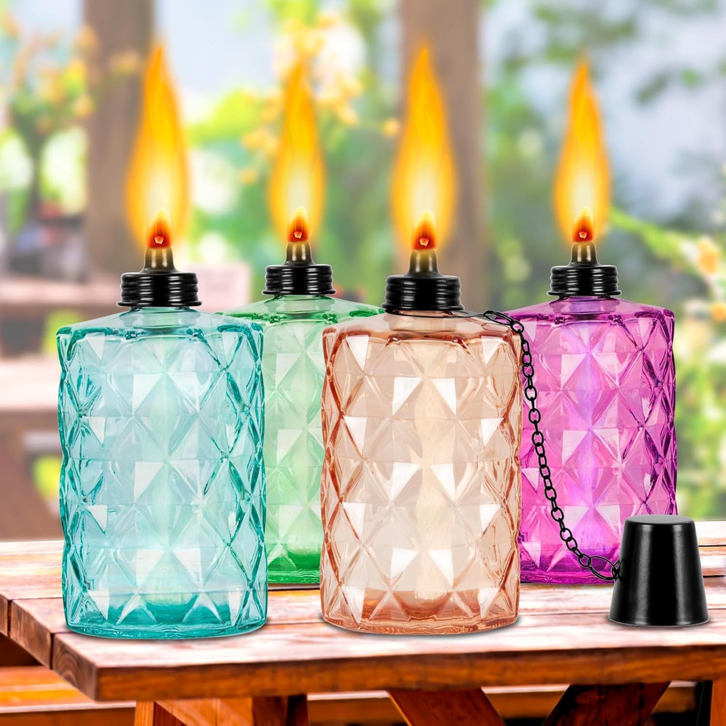 Antorcha cristal patio fiesta luau recipiente 12oz