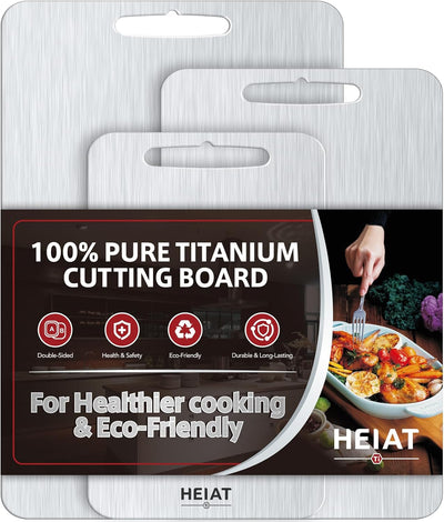 Set 3 Tablas Cortar Titanio Puro Doble Cara Cocina