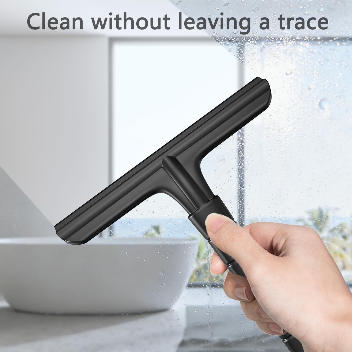Desagüe ducha vidrio baño cocina 7.87pulg negro
